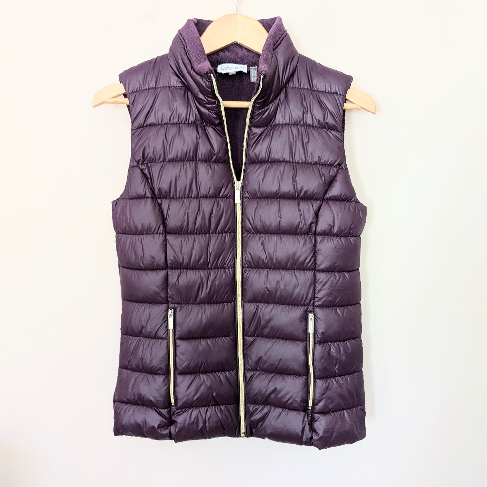 Calvin Klein Purple Puffer Vest